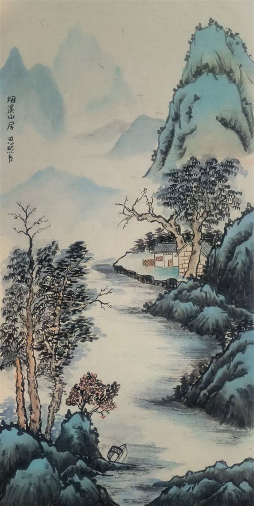 张恩熙的《烟溪山居》——《少儿画苑》国际少儿书画大赛作品赏析